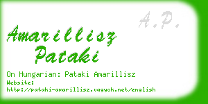 amarillisz pataki business card